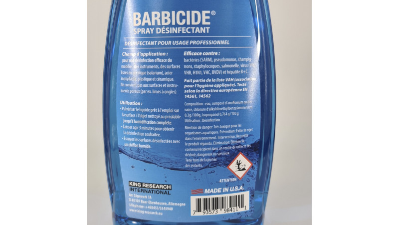 Spray désinfectant Barbicide 1000ml