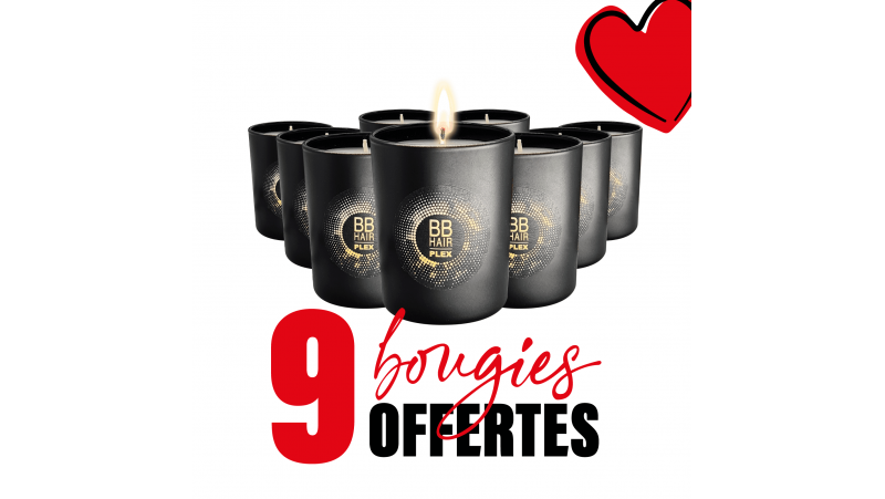 9 Bougies BBHair Parfum Coton OFFERTES