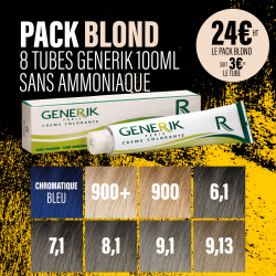 "Pack Blond " 8 tubes de colorations sans ammoniaque Generik 100ml 