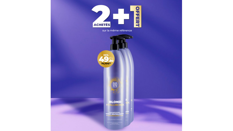 2 Shampooings Blond Hyaluronik achetés + 1 OFFERT